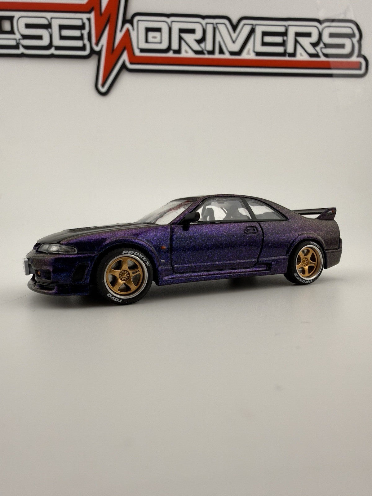 Nissan Skyline GT R R33 Purple   Pop Race PR64 0256 Open Box2