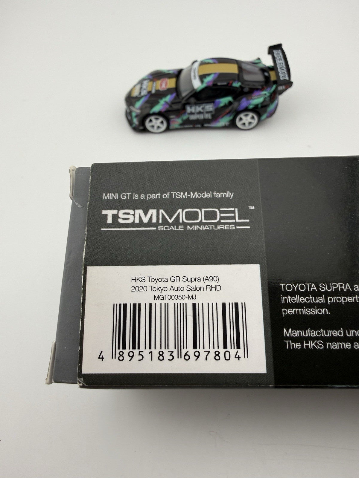 HKS Toyota GR Supra (A90) Black   Mini GT MGT 00350 2020 Toyota Auto Salon Open4