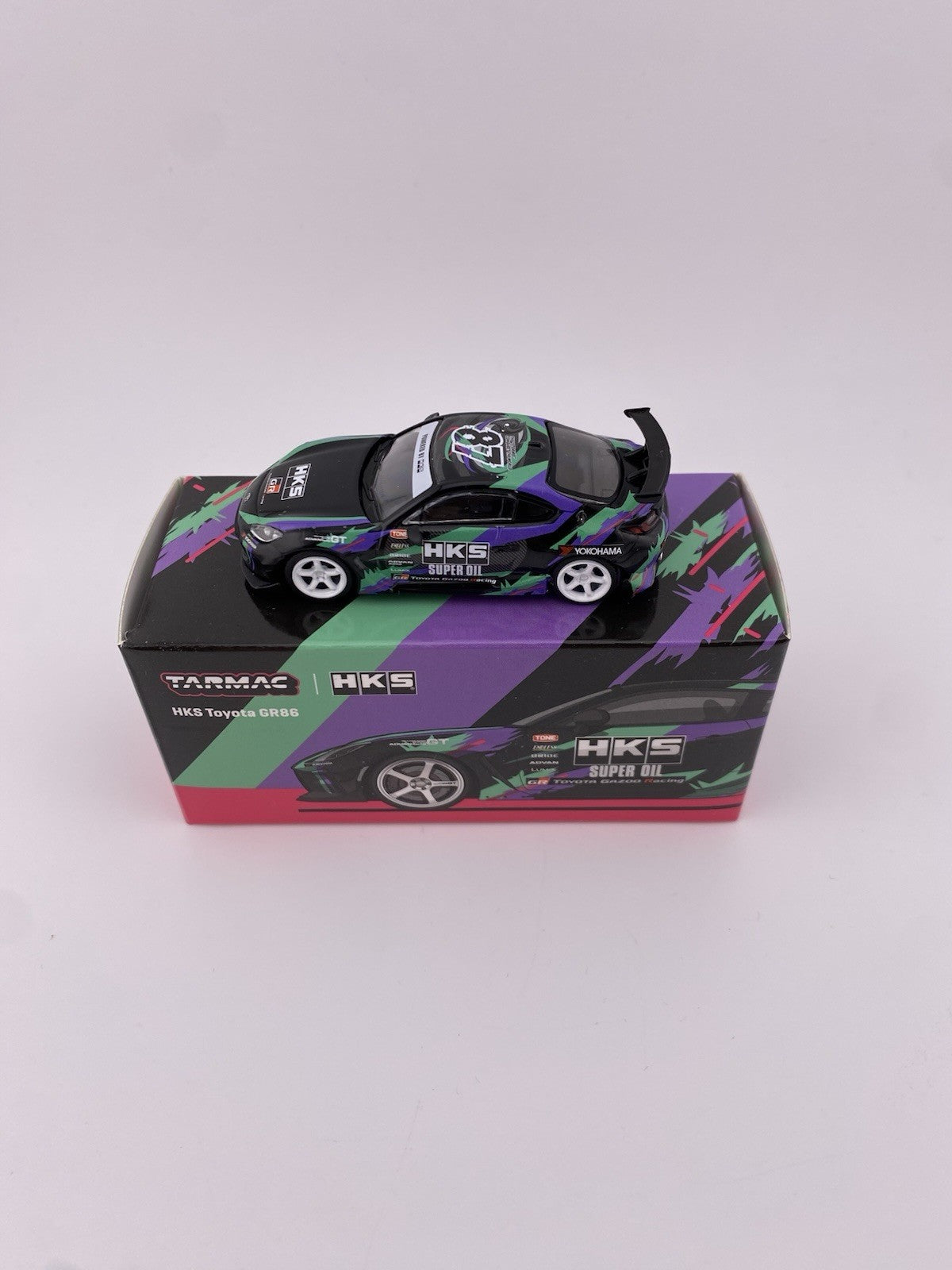 Tarmac Works Toyota GR86 Black HKS Global64 T64G 038 BK Open Box1