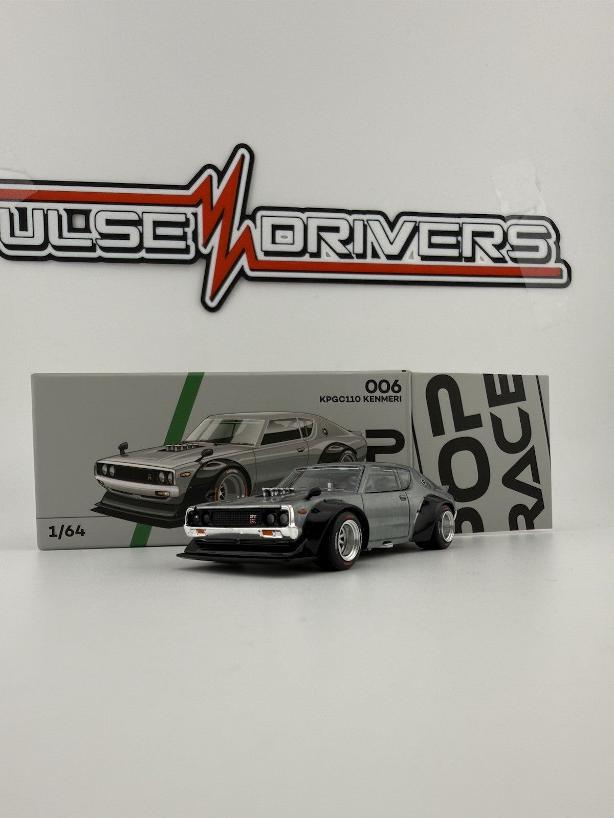 Nissan Skyline Kenmeri KPGC110  Raw Metal PopRace Enigma 006  Opened2