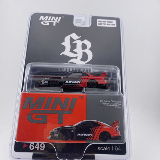 LBWK Packaging   Nissan Silvia LB Super Silhouette Works Advan   Mini GT 006490