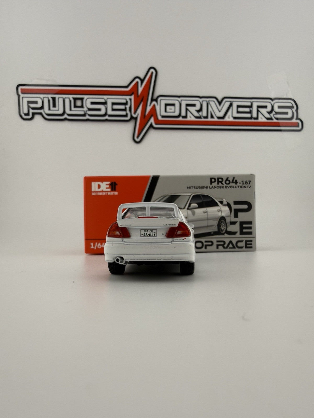 Mitsubishi Lancer Evolution IV White Monster - POPRACE PR64-0167 Open3