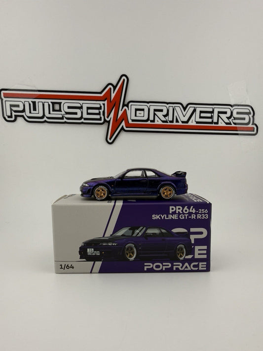 Nissan Skyline GT R R33 Purple   Pop Race PR64 0256 Open Box0