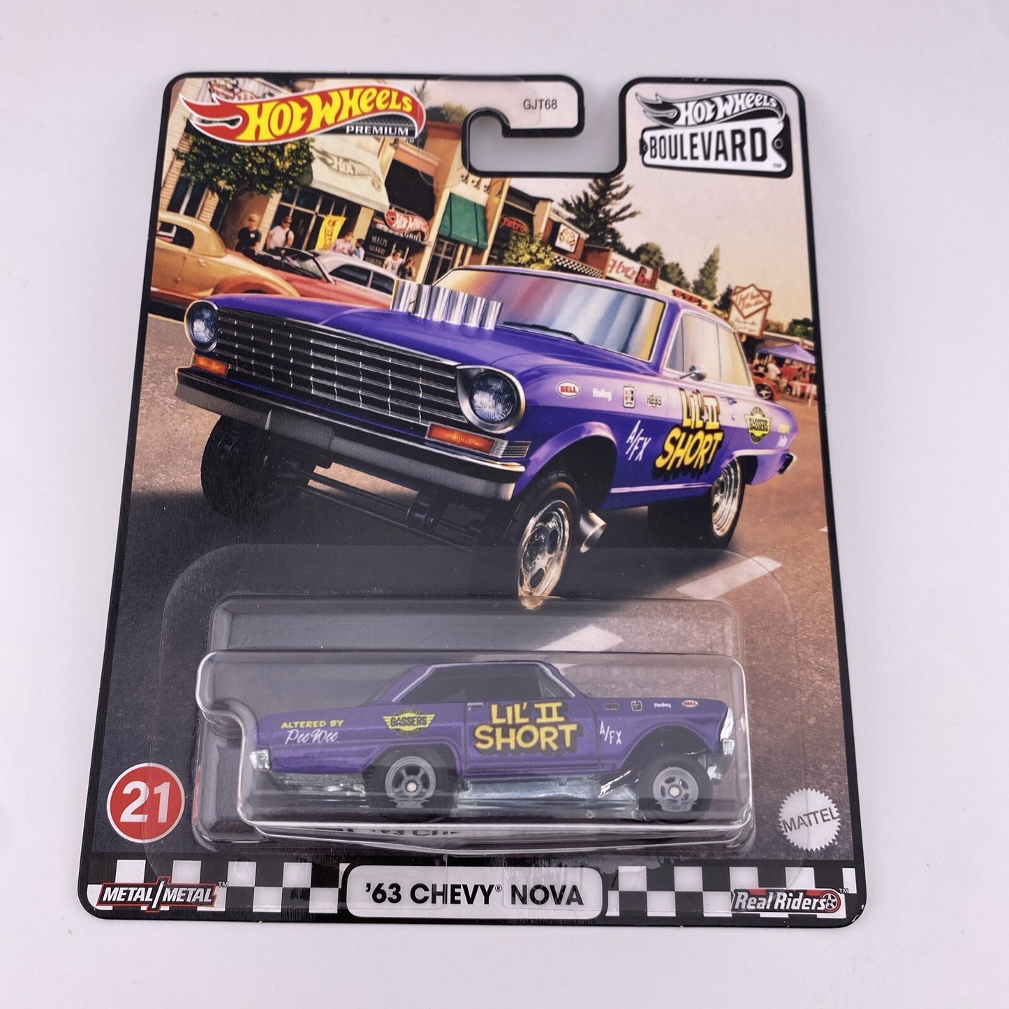 1963 Chevy Nova Metalflake Purple   Hot Wheels 2021 Boulevard in Protector0