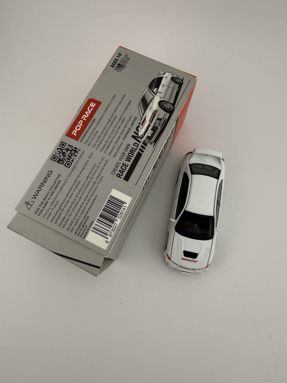 Mitsubishi Lancer Evolution IV White Monster - POPRACE PR64-0167 Open5