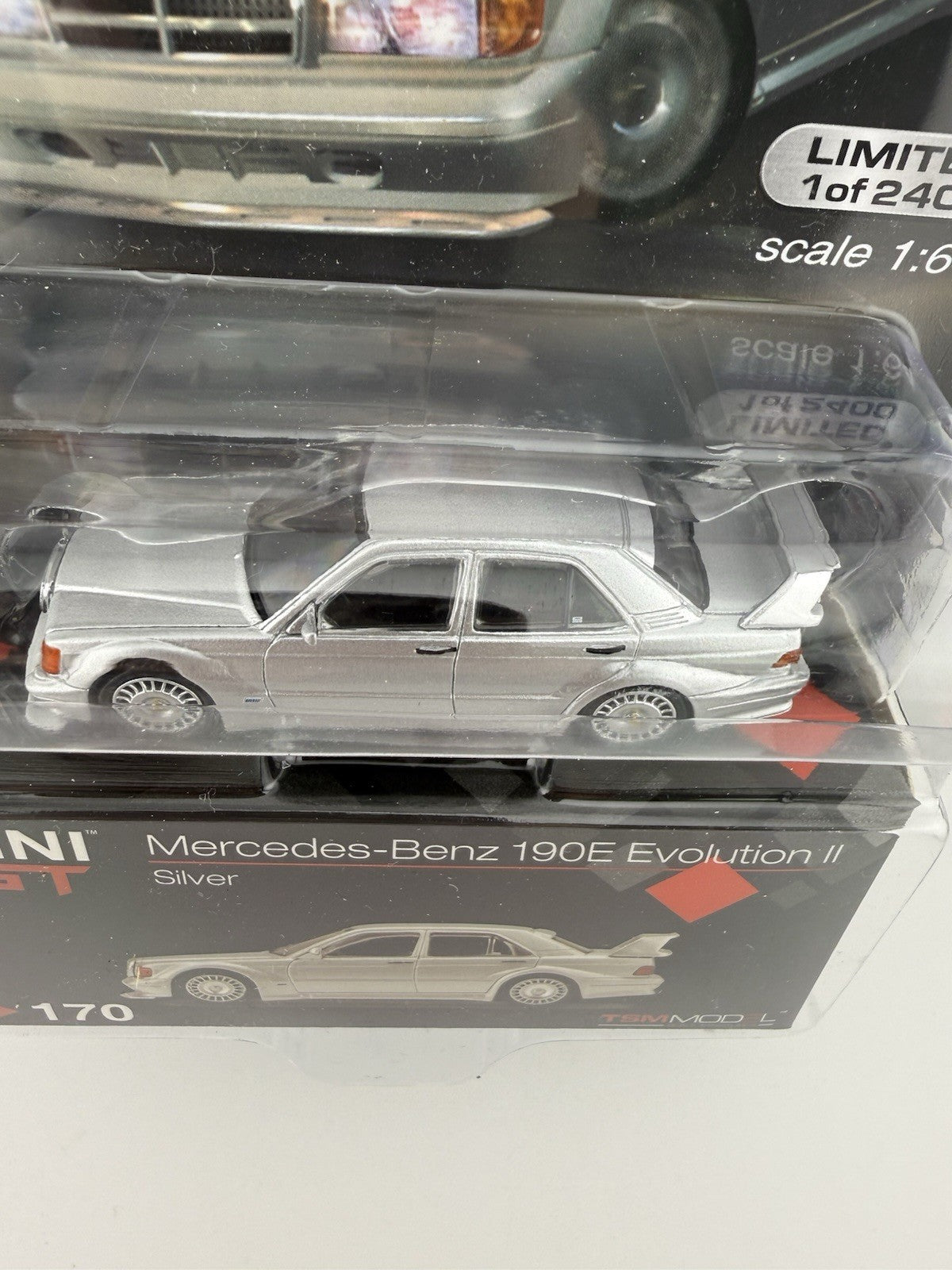 Mercedes-Benz 190E 2.5 16 Evolution II Silver - Mini GT MGT 00170 DTM2