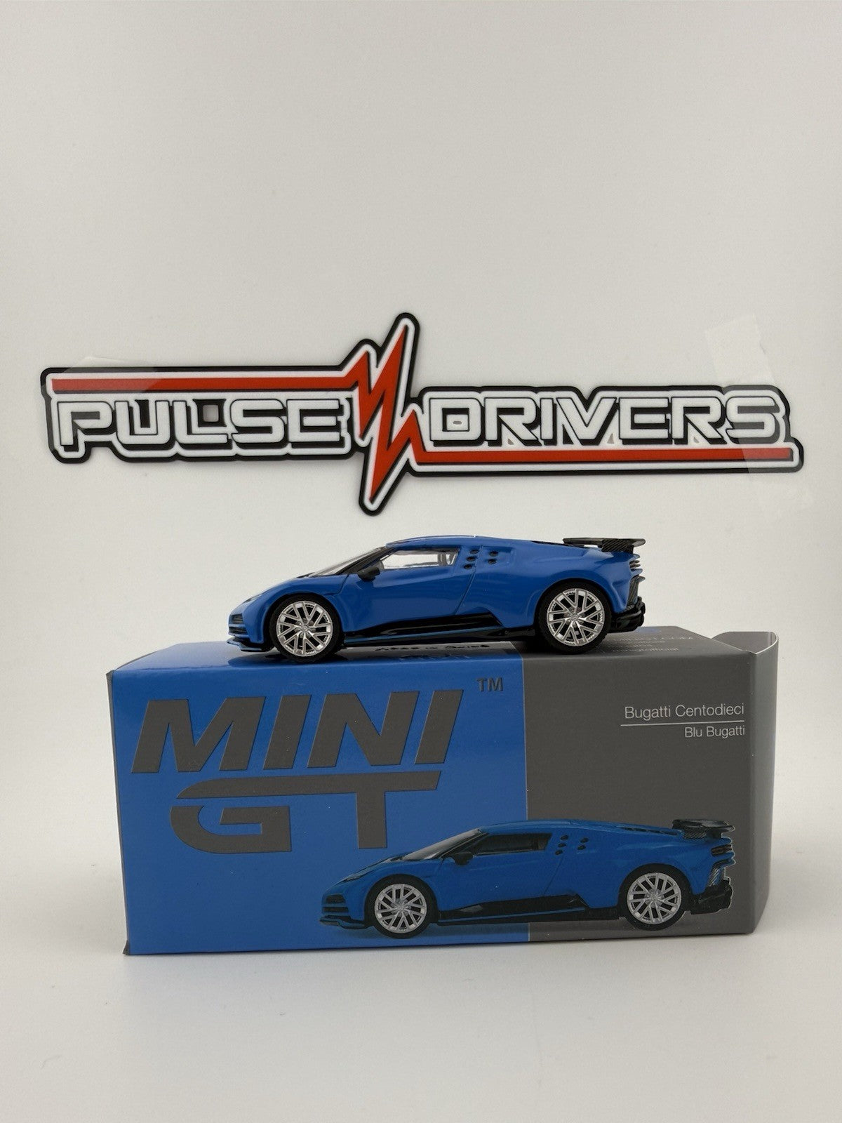 Bugatti Centodieci Blu Bugatti   Mini GT MGT 00586 Open Box0