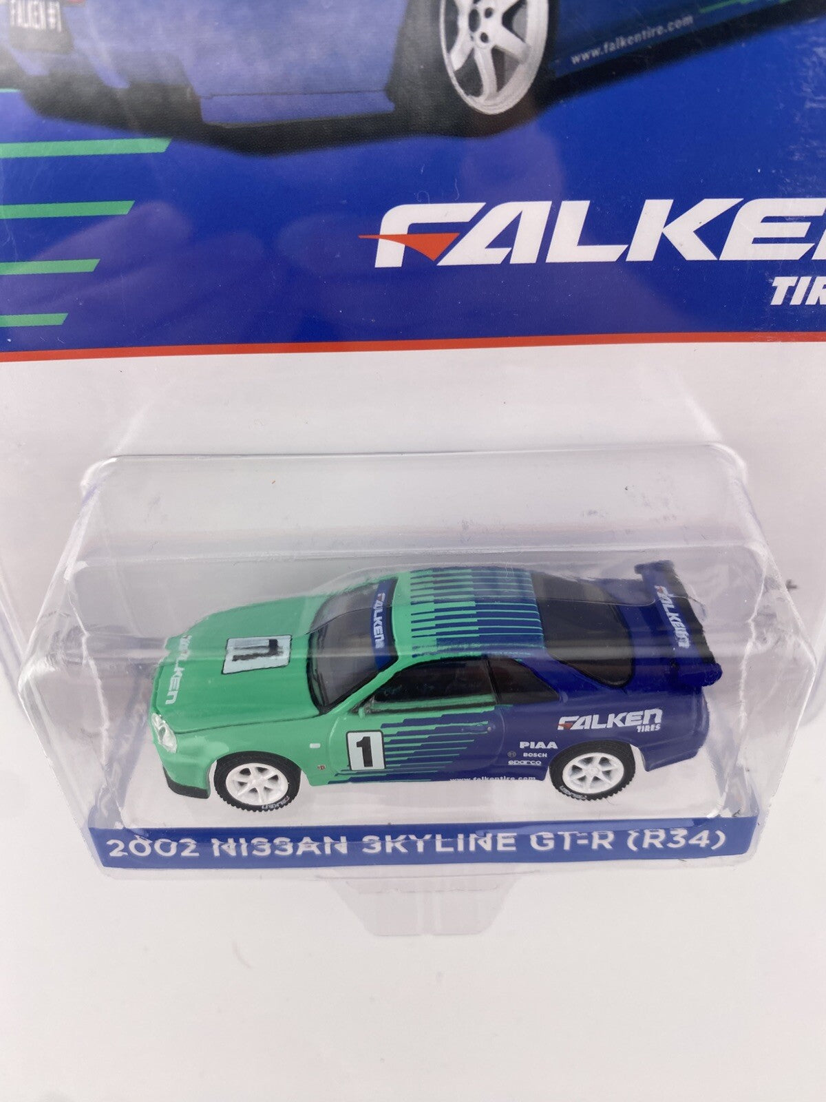 2002 Nissan Skyline GT R R34    Green Light x Tarmac Works FALKEN 511502