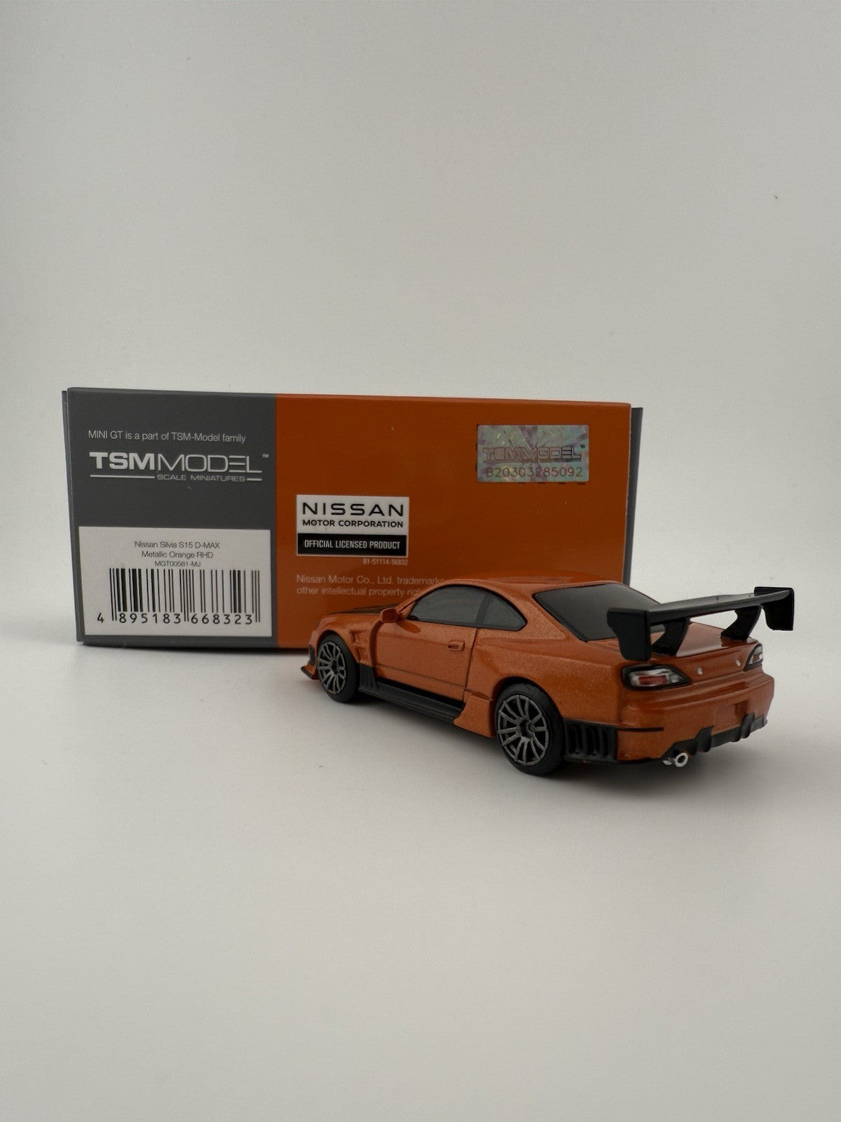 Nissan Silvia (S15) D MAX Metallic Orange   Mini GT MGT 00581 Open Box4