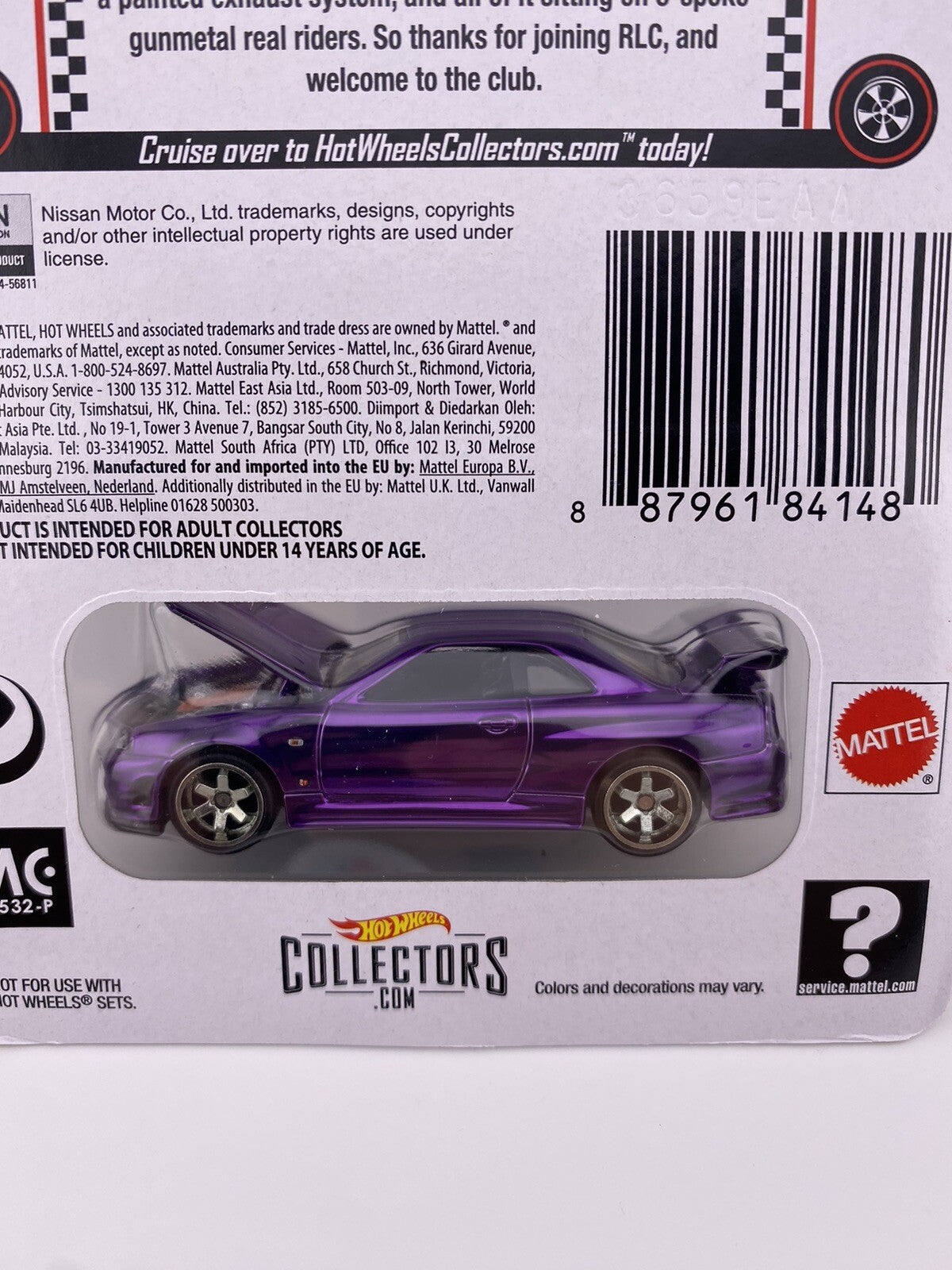 Nissan Skyline GT R (BNR34)   Purple   Hot Wheels   RLC  Spectraflame Purple / 25