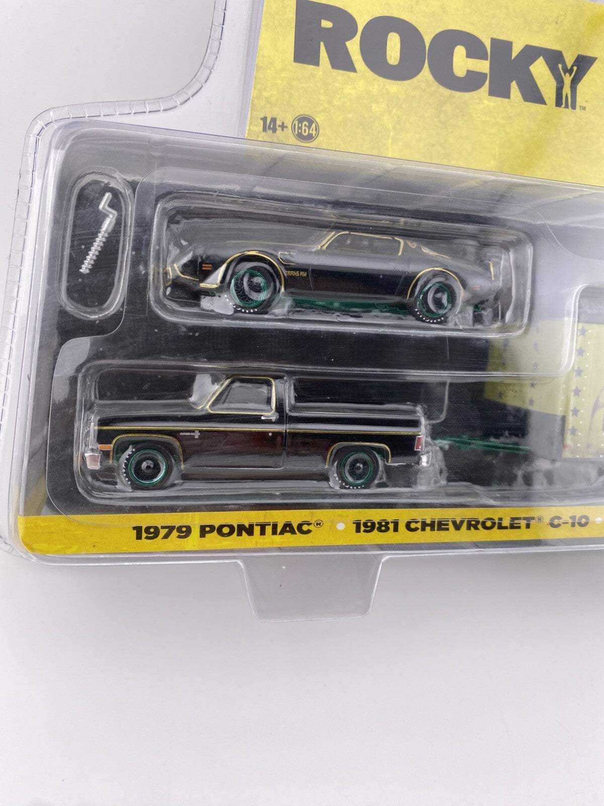 Chase   GREENLIGHT 1:64 1981 CHEVROLET C10 1979 PONTIAC HAULER "ROCKY 2" VHTF1
