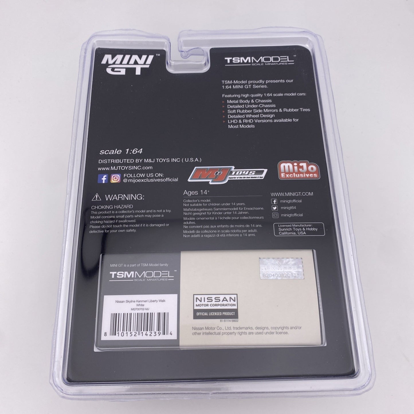 Nissan Skyline Kenmeri Liberty Walk White   Mini GT MGT 007023