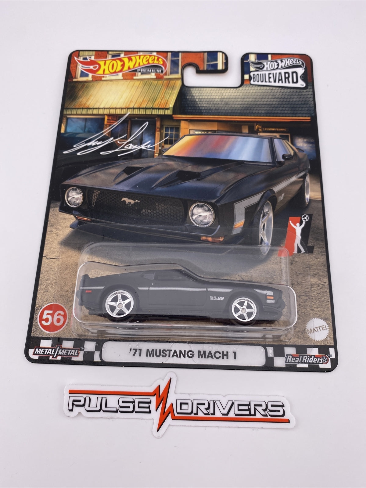 71 Mustang Mach 1   Black   Hot Wheels   Boulevard 56 in Protector0