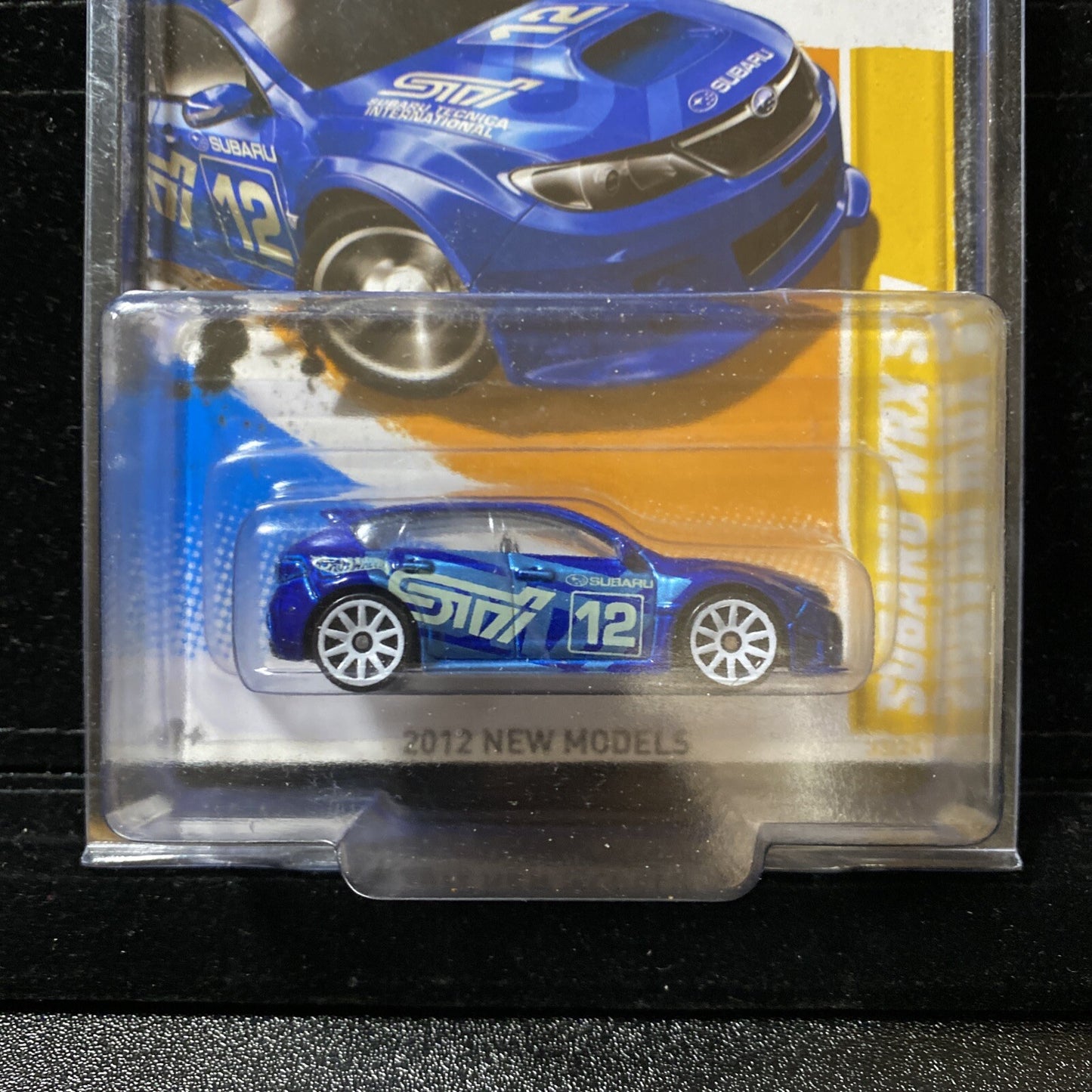 Hot Wheels Subaru WRX STI Blue 2012 NEW MODELS 33/50 in Card Protector7
