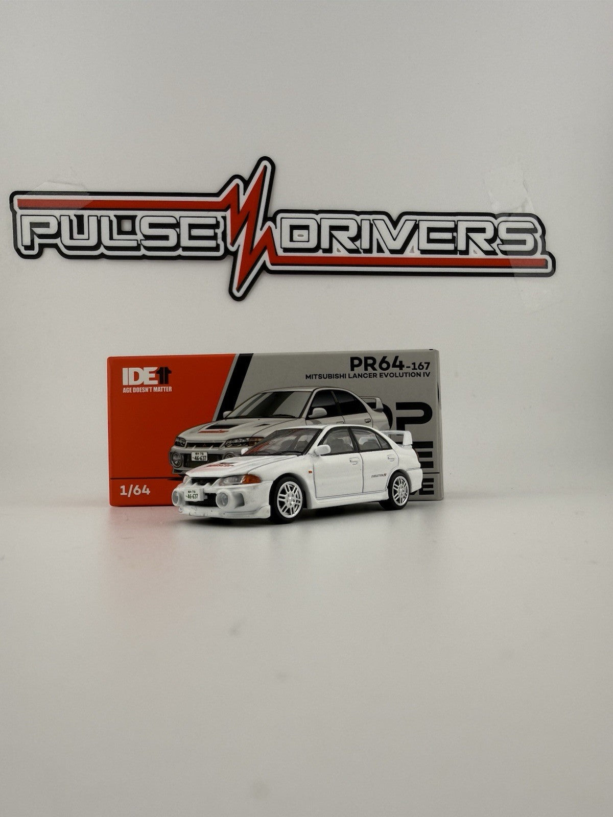 Mitsubishi Lancer Evolution IV White Monster - POPRACE PR64-0167 Open1