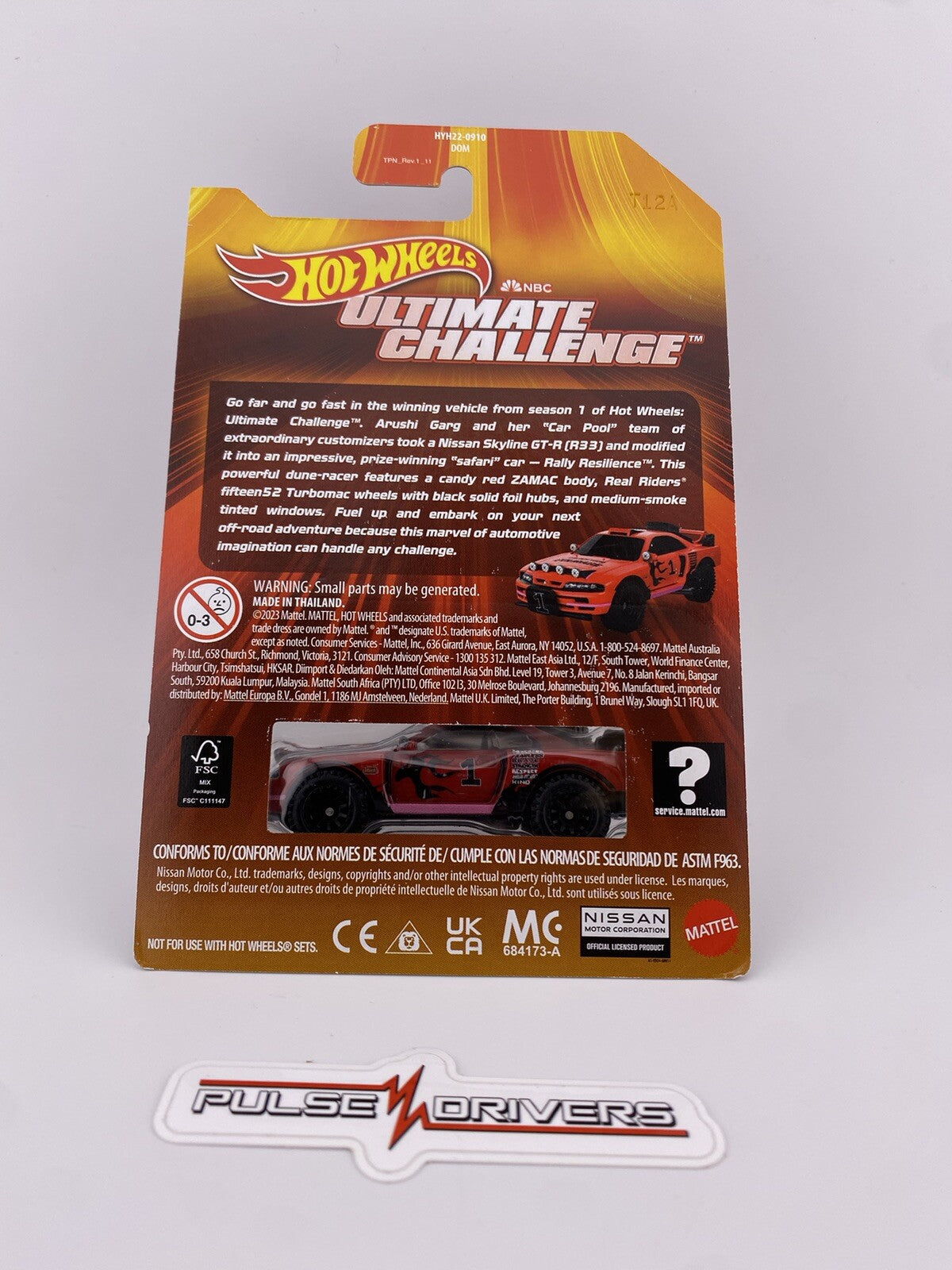Rally Resilience Nissan Skyline (R33) Candy Red   Hot Wheels Ulitimate Challenge3
