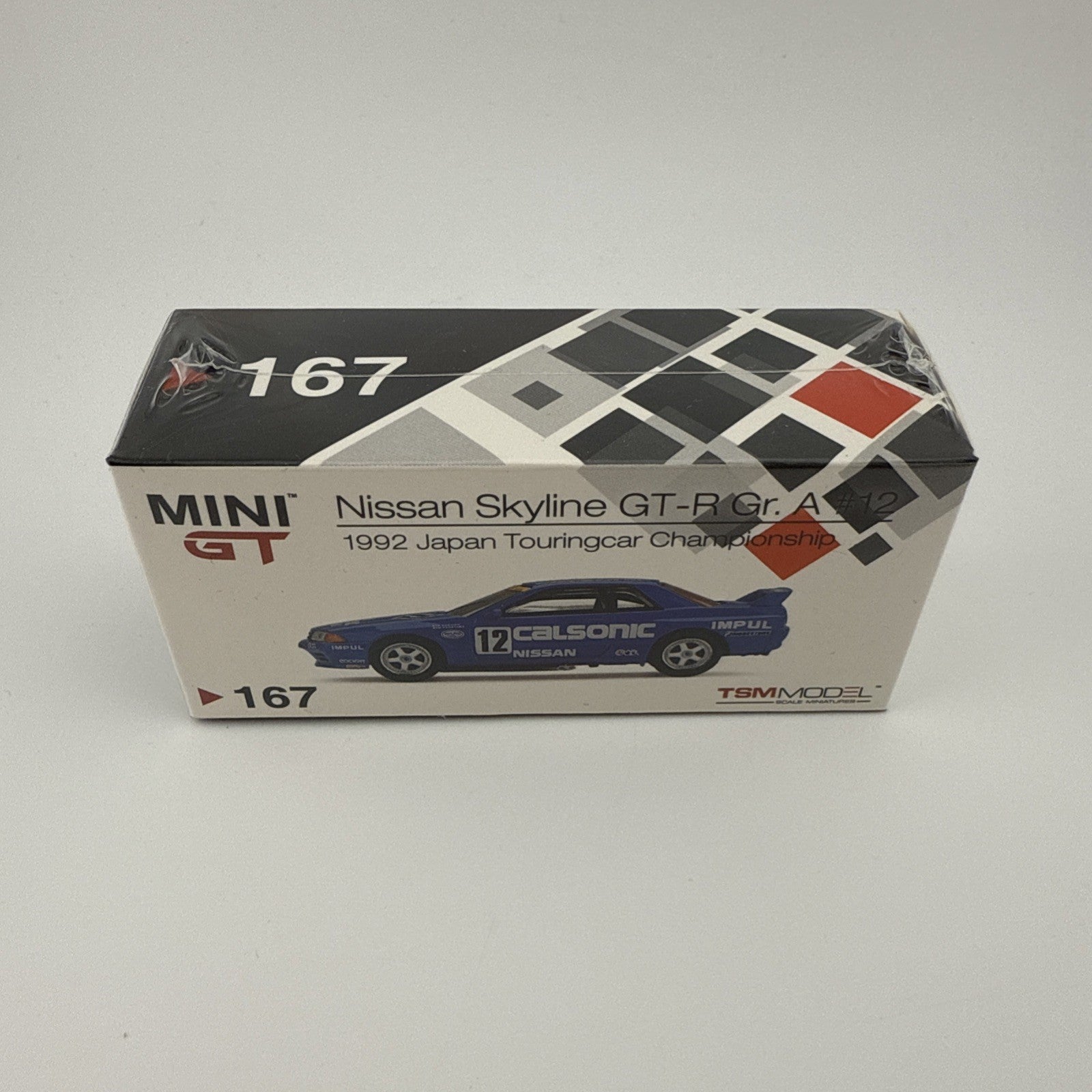 Nissan Skyline GT R (R32) Gr. A Mini GT 00167  1Calsonic 1992 JTCC Sealed Box1
