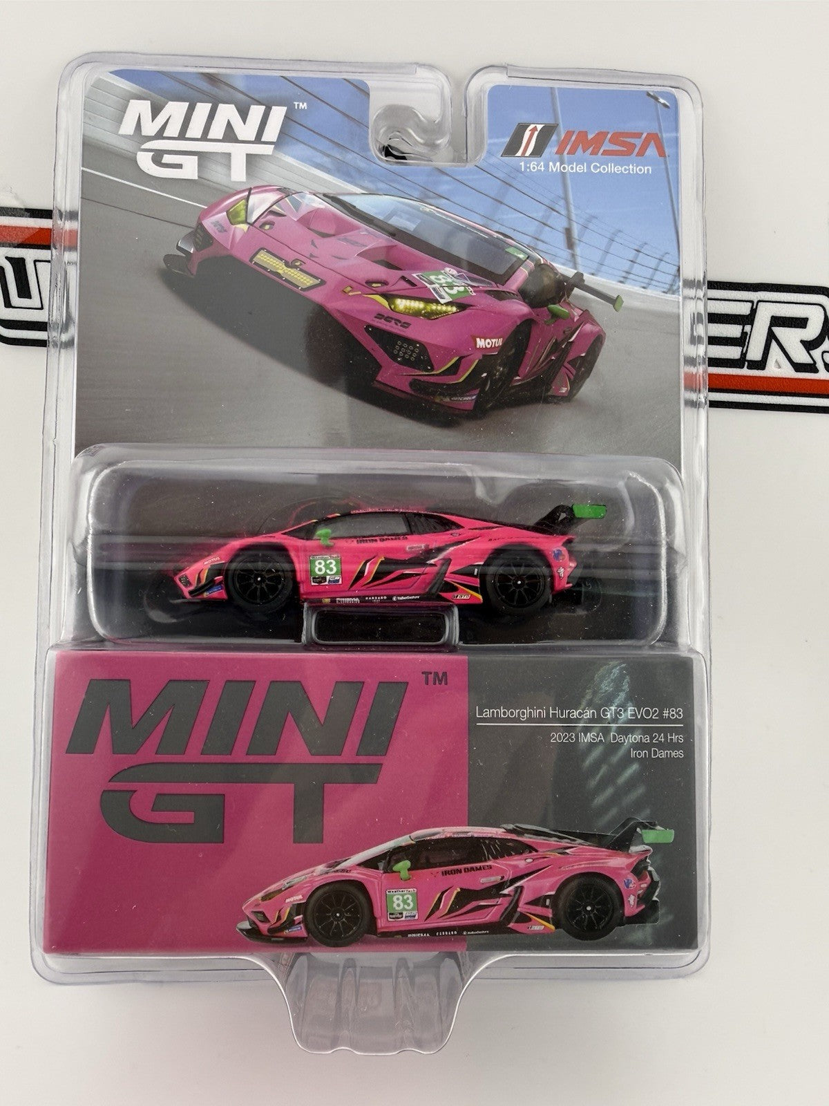 Lamborghini Huracan GT3 EVO - Mini GT MGT 00772  83 Iron Dames IMSA 2023 Daytona1