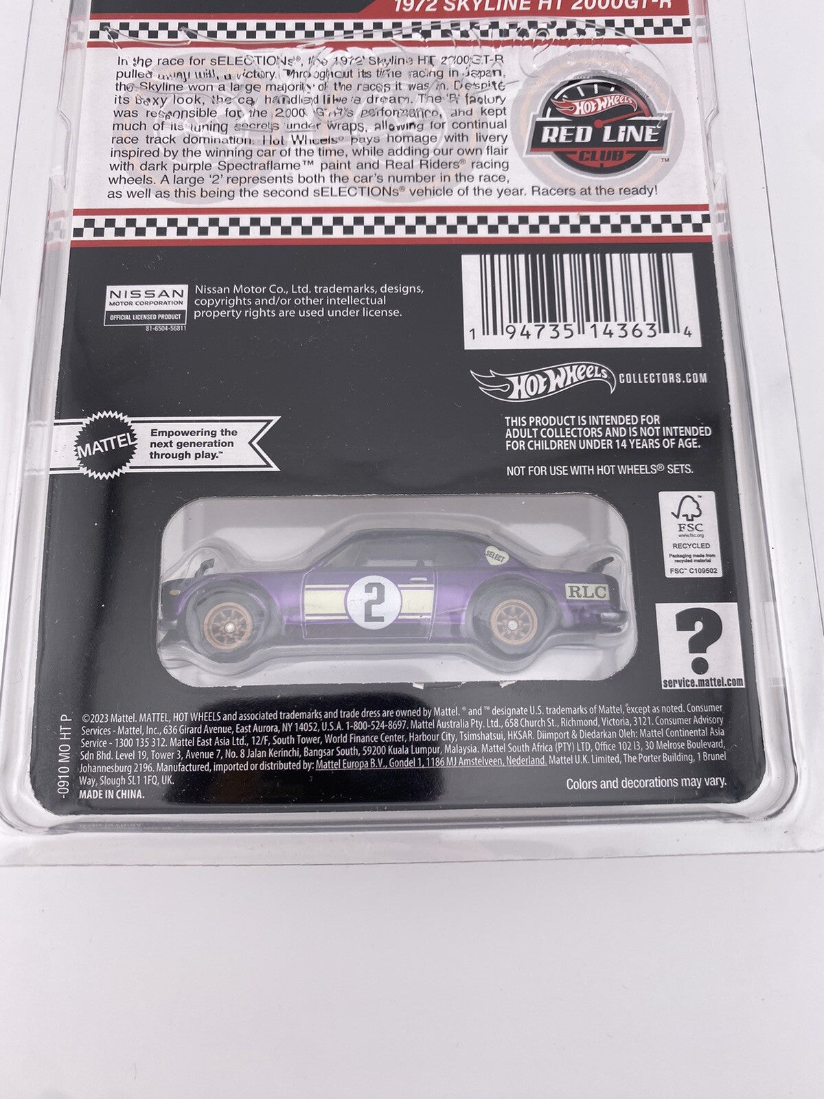 1972 Skyline H/T 2000GT R   Hot Wheels RLC Selections 2023 in Protector4