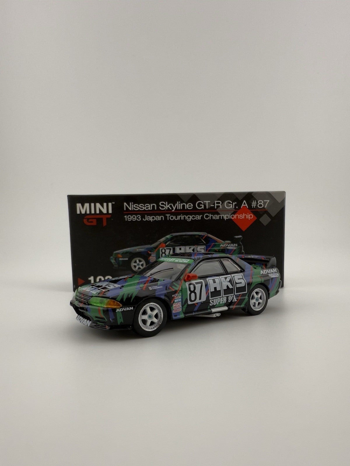 Nissan Skyline GT R (R32) Gr  Mini GT MGT 00103  87 HKS 1993 JTCC Open Box2