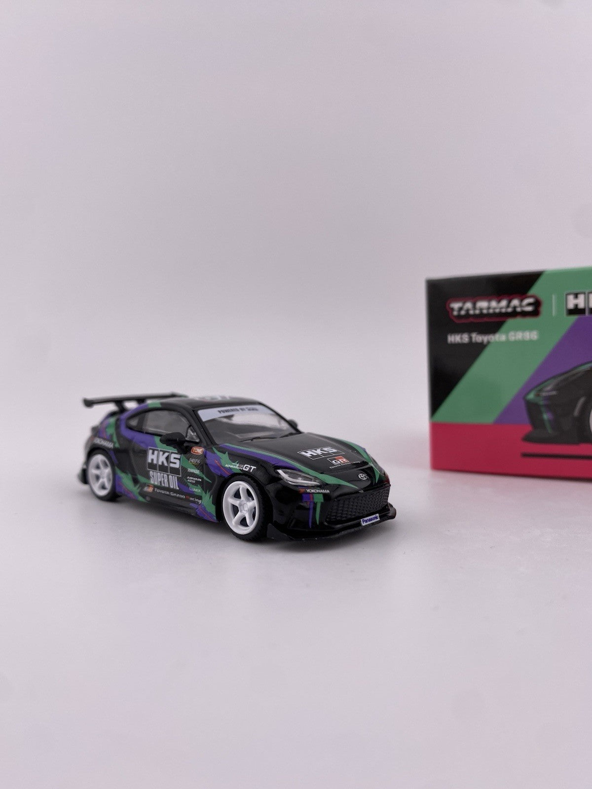 Tarmac Works Toyota GR86 Black HKS Global64 T64G 038 BK Open Box3