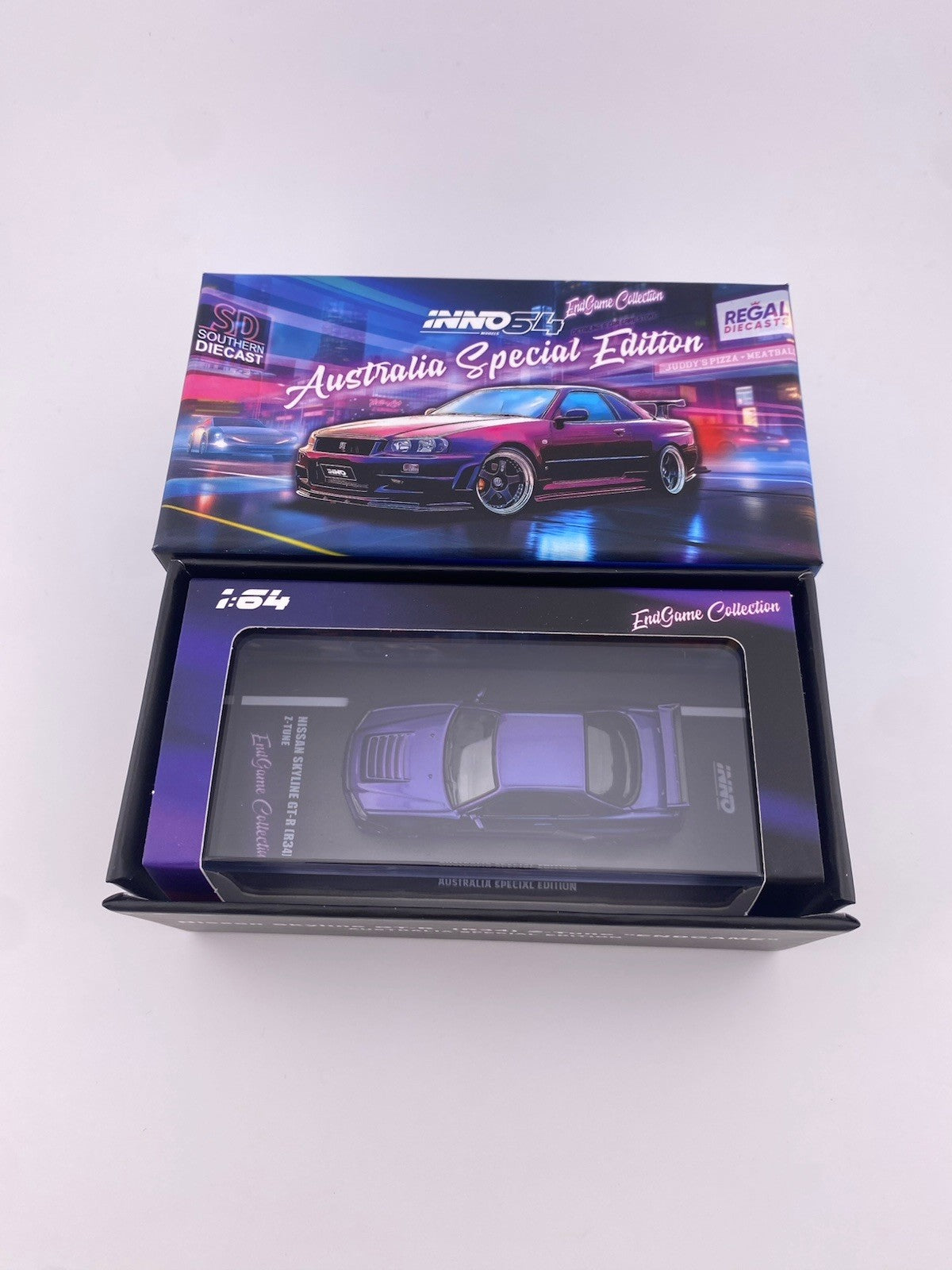 Nissan Skyline GT R R34 Midnight Purple Endgame Inno64 NUMBERED Edition 170/2005