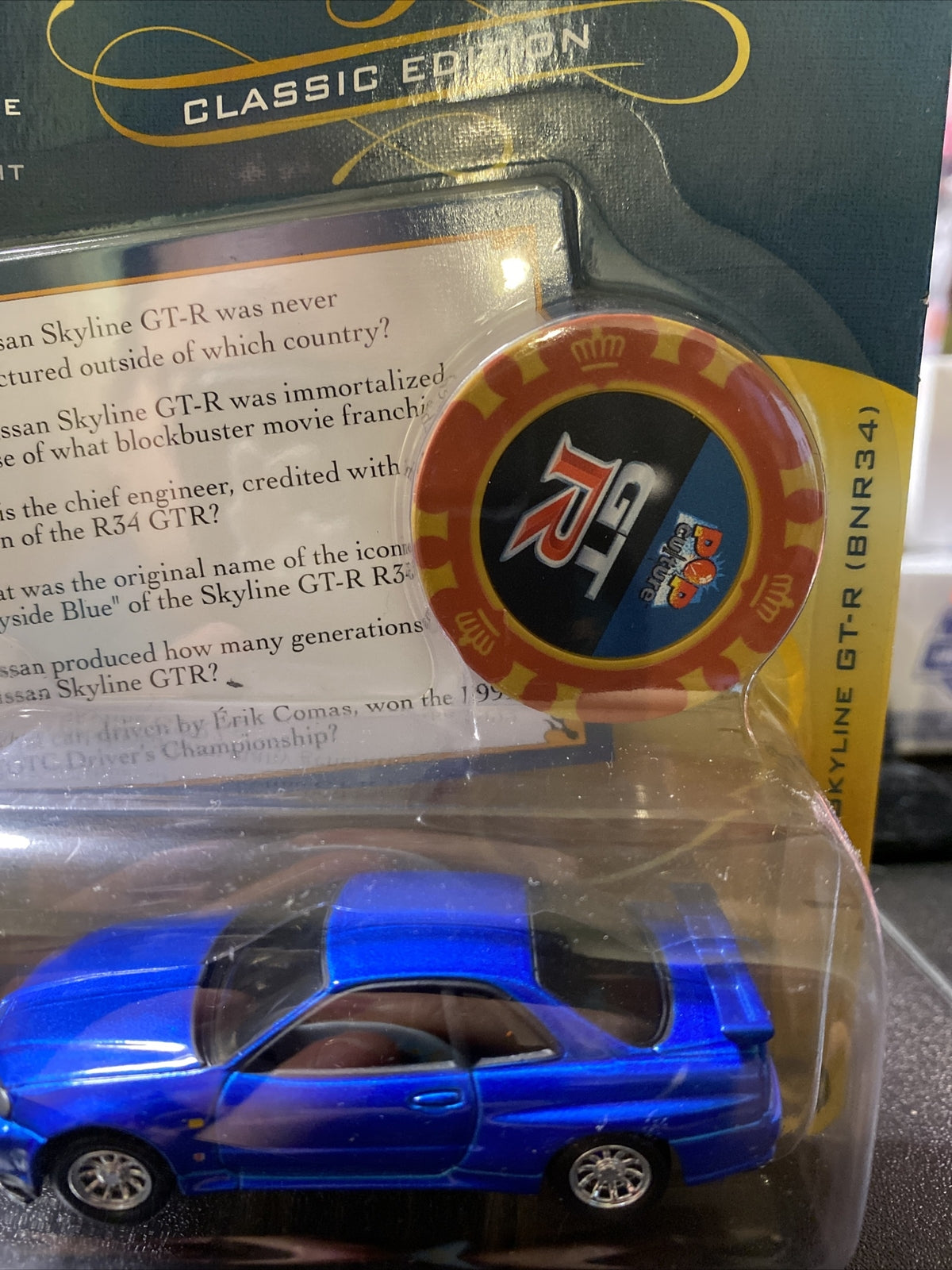 1999 Nissan Skyline GT R RHD (Right Hand Drive) Blue Metallic with Poker Chip6