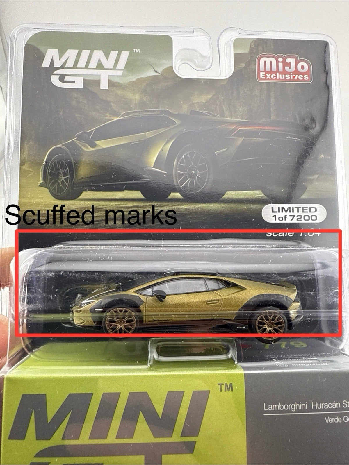 Chase   Lamborghini Huracan Sterrato Verde Gea Matte   Mini GT MGT 007796