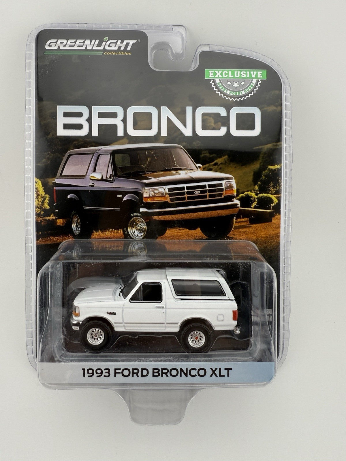1993 Bronco XLT, Oxford White, Hobby Exclusive Greenlight 304521