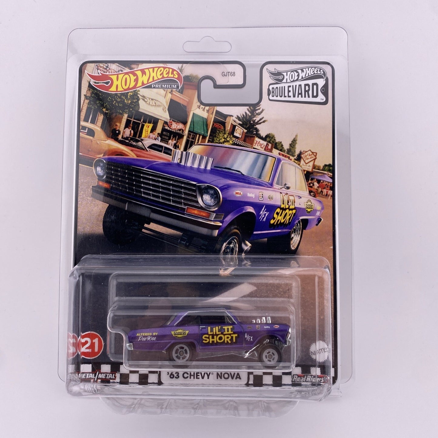 1963 Chevy Nova Metalflake Purple   Hot Wheels 2021 Boulevard in Protector2