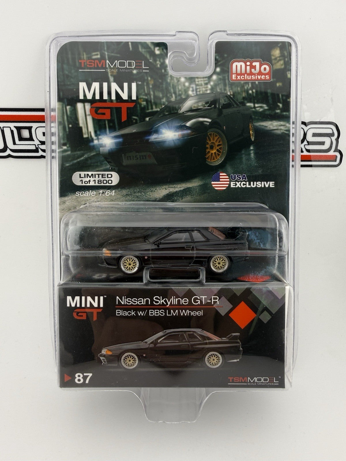 Nissan Skyline GT R (R32) Black w/ BBS LM Wheel   Mini GT MGT 000870