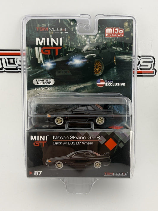 Nissan Skyline GT R (R32) Black w/ BBS LM Wheel   Mini GT MGT 000870