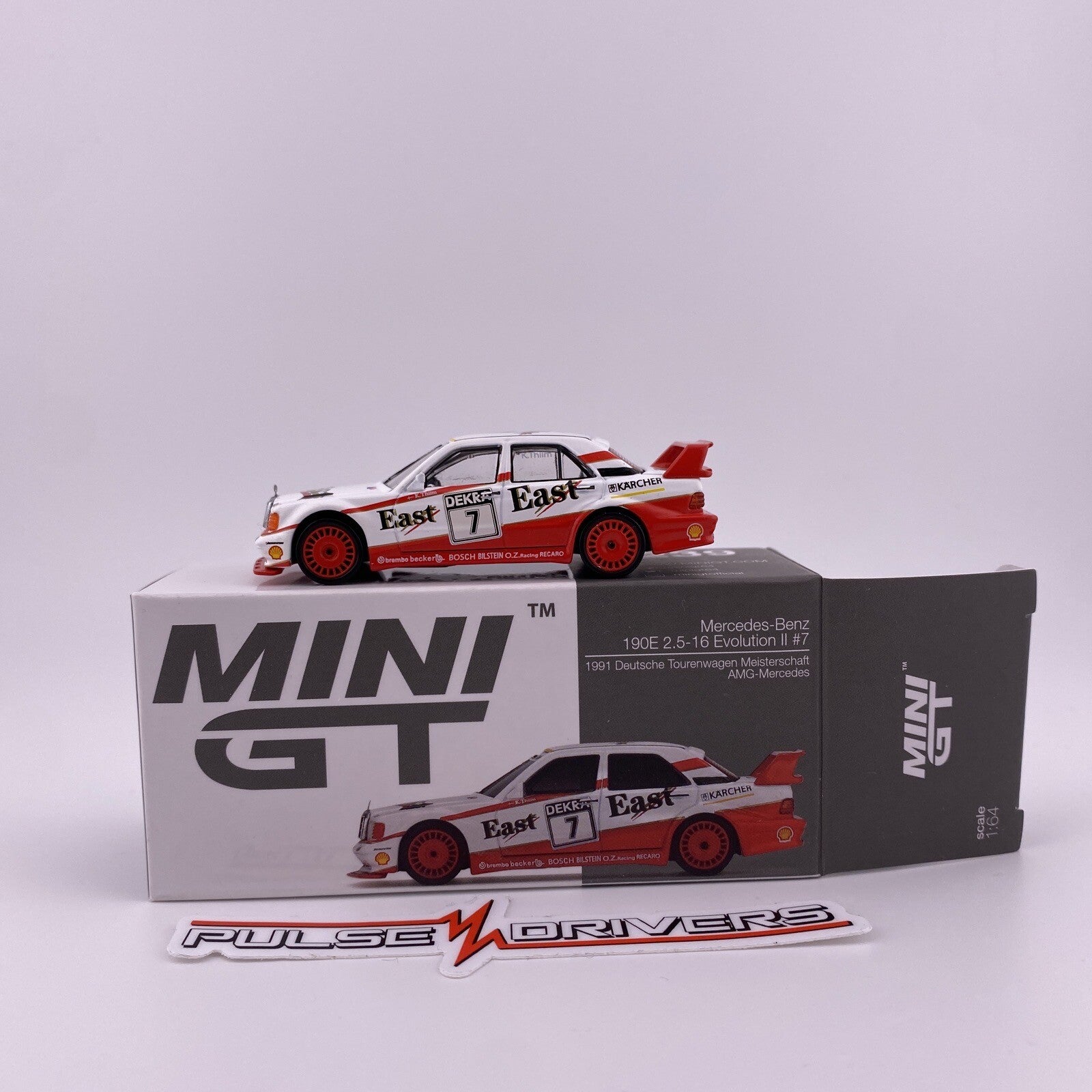 Mercedes Benz 190E 2.5 16 Evolution II   White   Mini GT 00239 AMG Mercedes DTM0