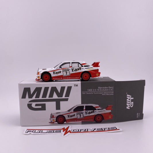 Mercedes Benz 190E 2.5 16 Evolution II   White   Mini GT 00239 AMG Mercedes DTM0