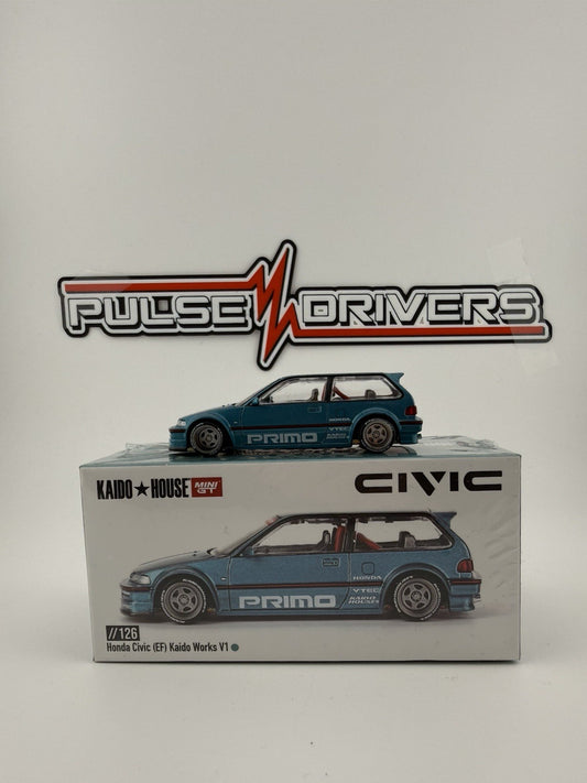 Honda Civic (EF) Kaido Works Teal   Kaido House KHMG 126 V1   Sealed Box0