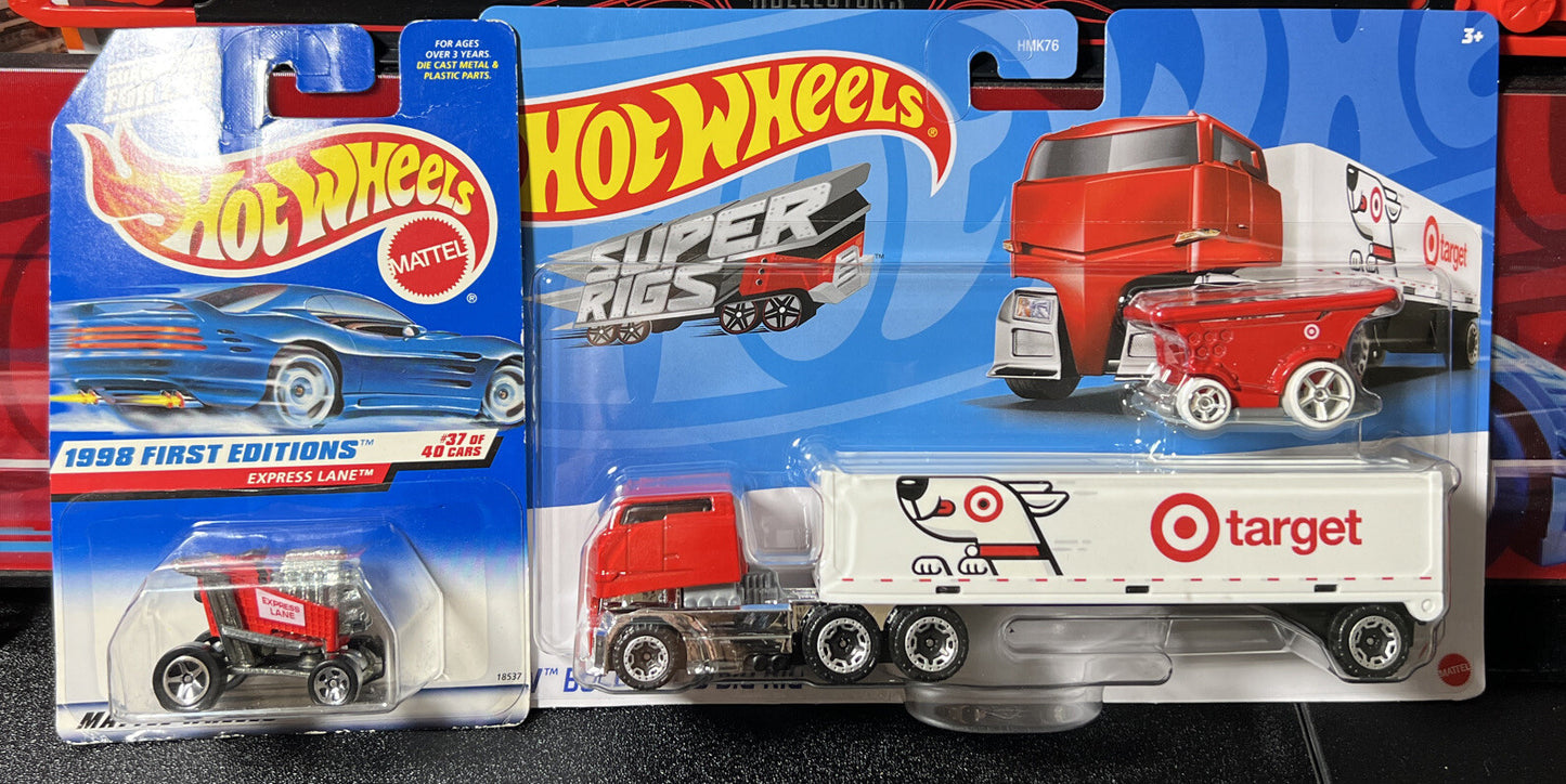 Hot Wheels Delivery Truck 1:64   Red and Express Lane 1998 FE0