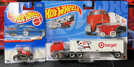 Hot Wheels Delivery Truck 1:64   Red and Express Lane 1998 FE0