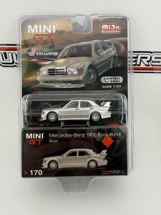 Mercedes-Benz 190E 2.5 16 Evolution II Silver - Mini GT MGT 00170 DTM0