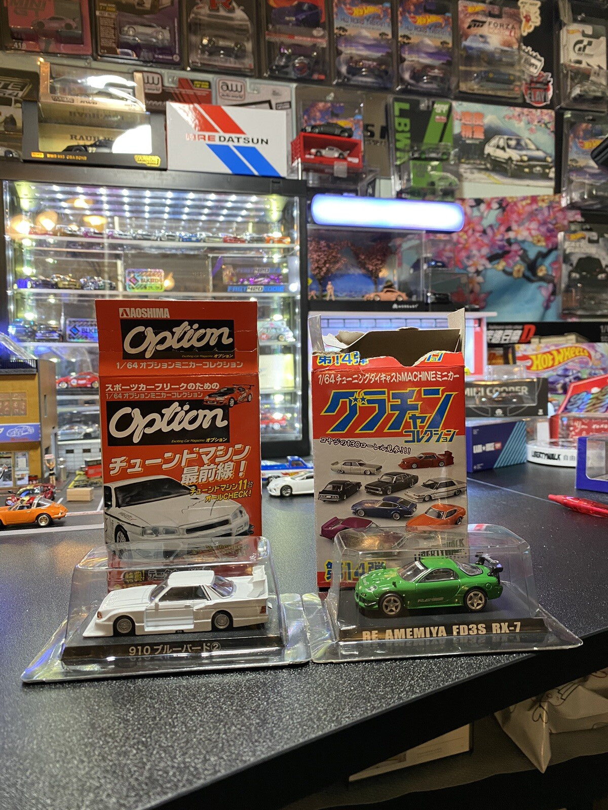 1/64 Aoshima Grachan Nissan Laurel & Option Model Re Amemiya FD3S RX 7 (2)9