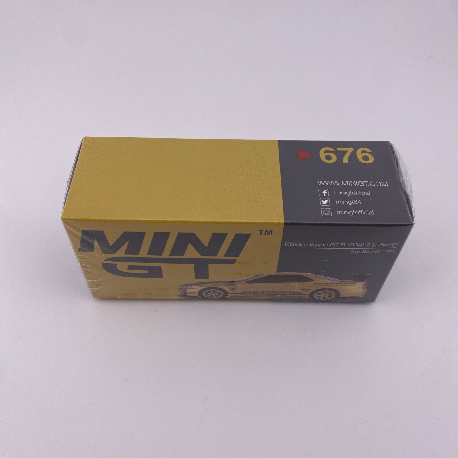 Nissan Skyline GT R (R34) Top Secret Gold Chrome   Mini GT MGT 00882 Sealed1