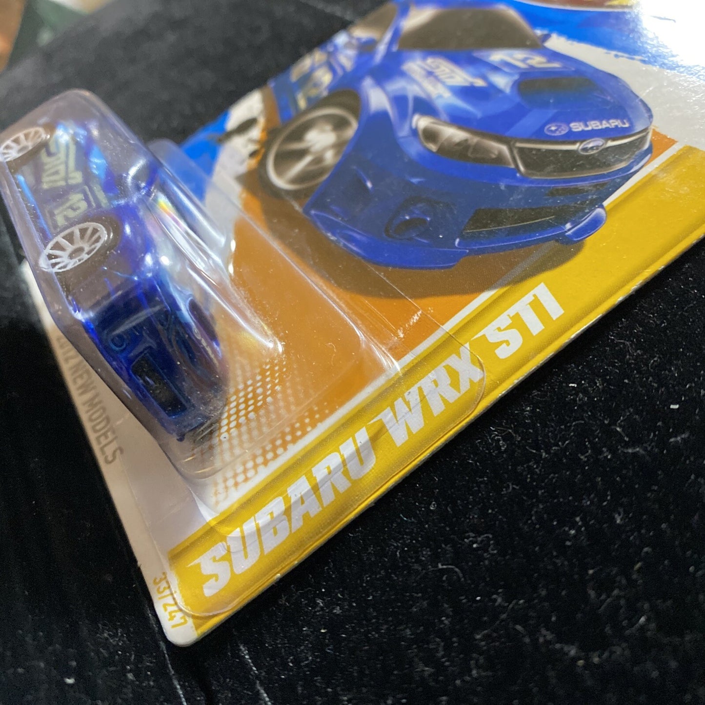 Hot Wheels Subaru WRX STI Blue 2012 NEW MODELS 33/50 in Card Protector4