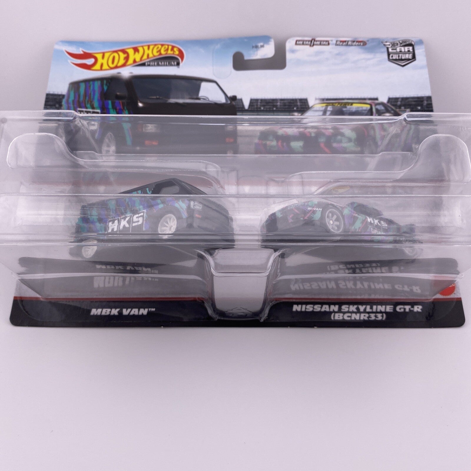 Hot Wheels Premium MBK Van And Nissan Skyline GT R BCNR33 2 Pack 20231
