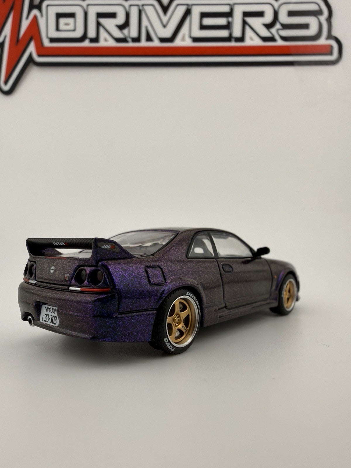 Nissan Skyline GT R R33 Purple   Pop Race PR64 0256 Open Box8