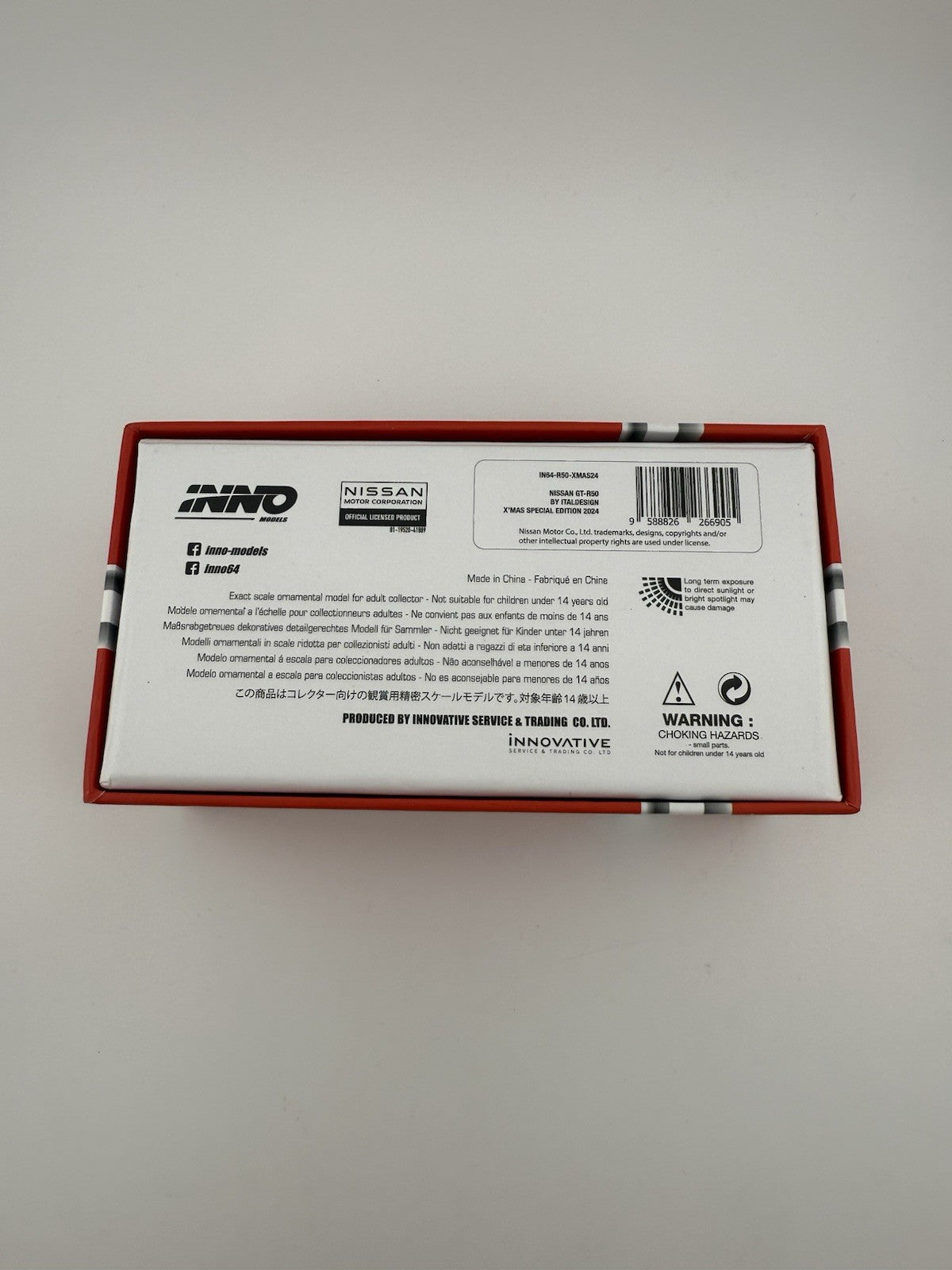 Nissan GT R50 by Italdesign Gold / Red / Silver   INNO64 IN64 R50 XMAS24 Unseal6