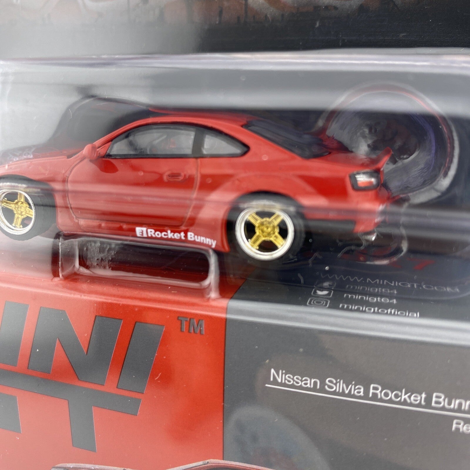 Nissan Silvia (S15) Rocket Bunny   Red   MINI GT 00527   Petersen Museum4