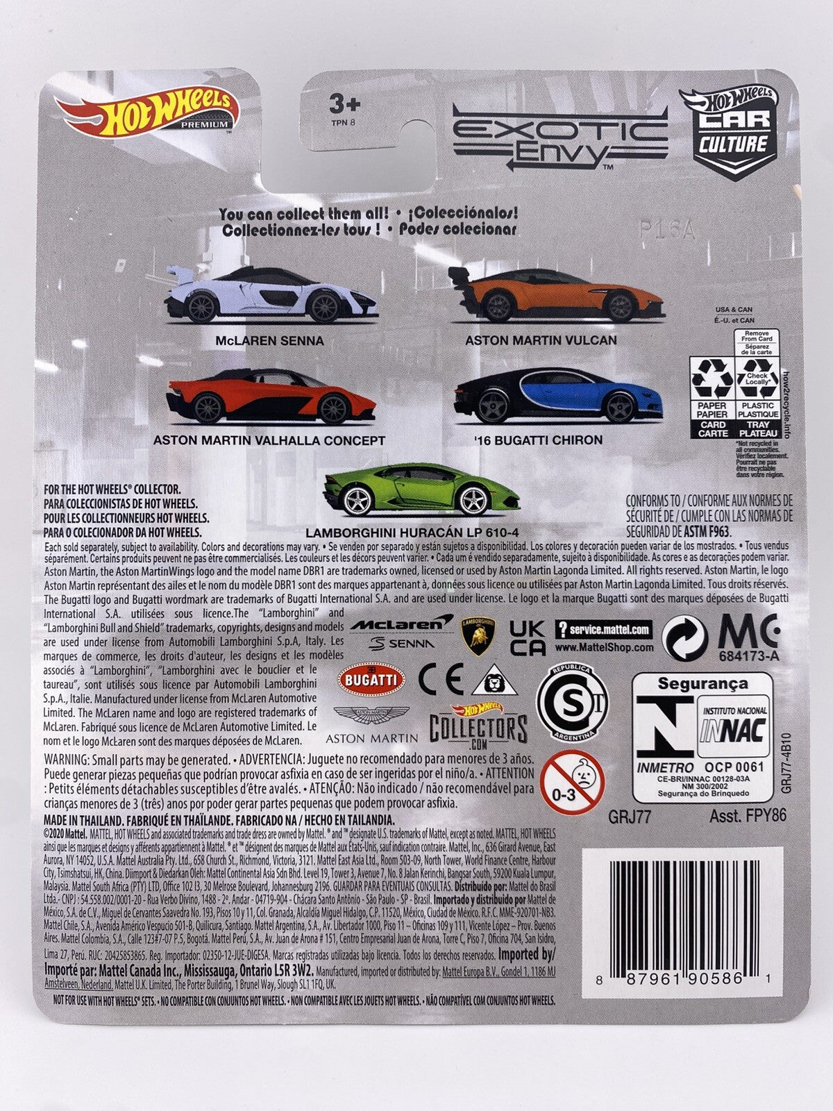 Aston Martin Vulcan Orange   Hot Wheels Car Culture Exotic Envy in Protector3
