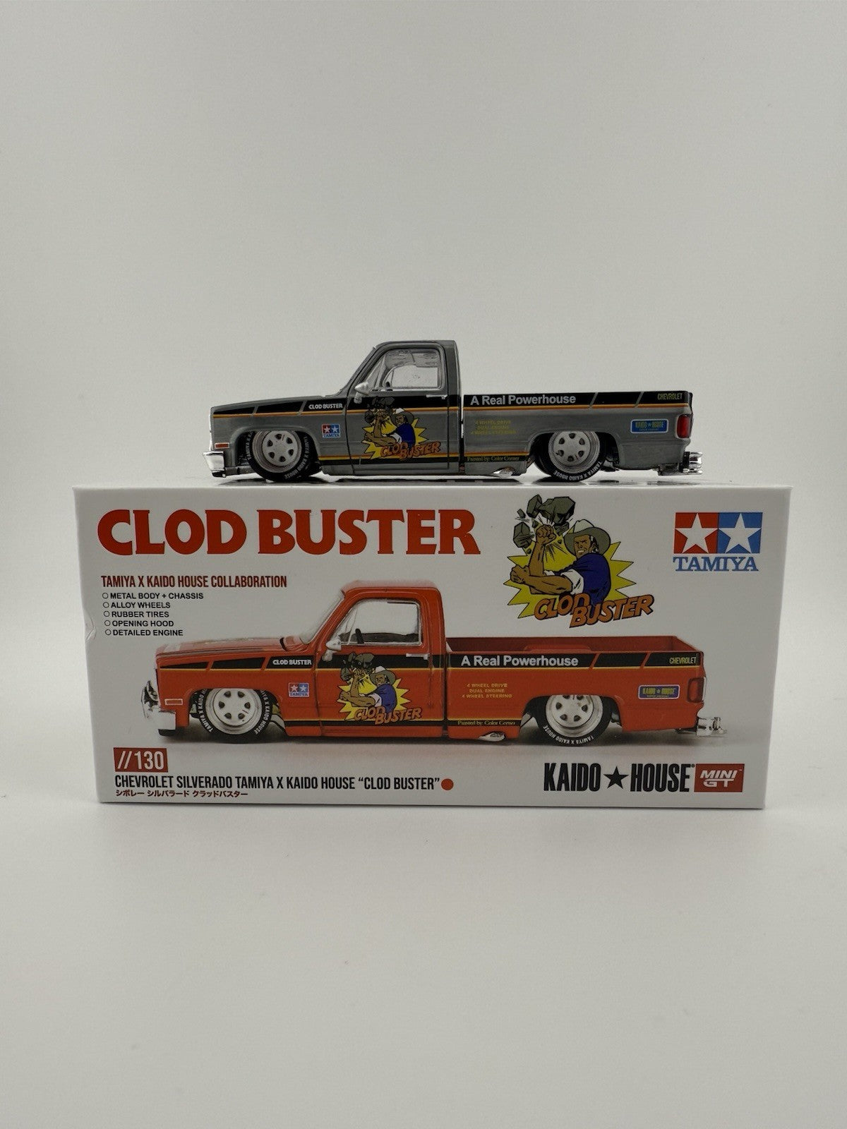 Chase   Chevrolet Silverado Kaido House Mini GT KHMG 130 Tamiya Clod Buster0
