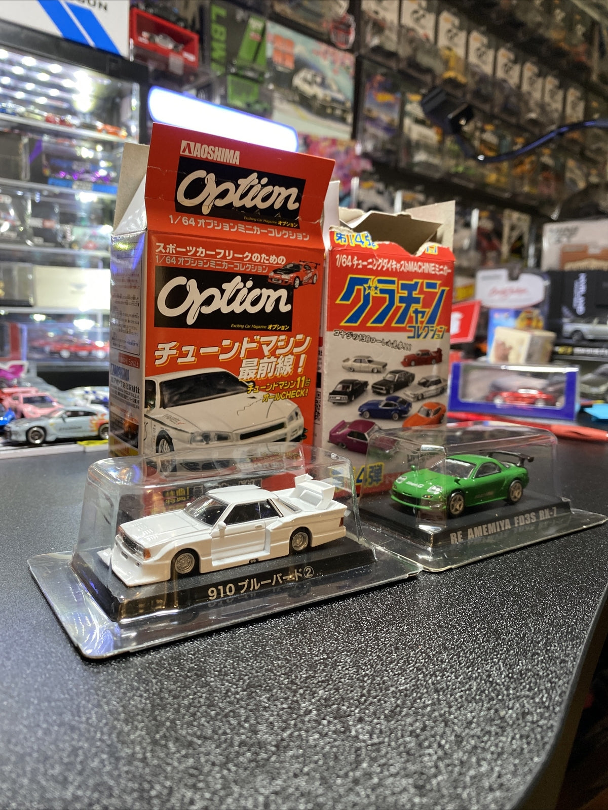 1/64 Aoshima Grachan Nissan Laurel & Option Model Re Amemiya FD3S RX 7 (2)0
