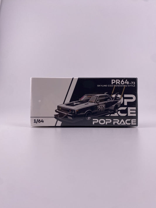 Skyline C210 Bosozoku Style Matte Black   POPRACE PR64 00730