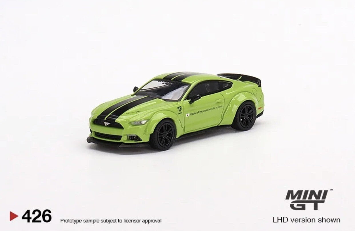 LB WORKS Ford Mustang GT   Green   TSM Mini GT   MGT 00426 Grabber Lime0